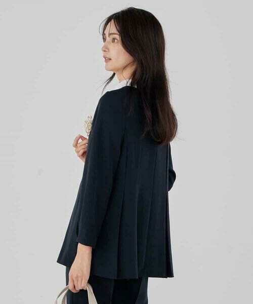 a.v.v / アー・ヴェ・ヴェ シャツ・ブラウス | 2WAYサテン襟付きペプラムブラウス【洗える/速乾/毛玉になりにくい/イージーケア】 | 詳細12