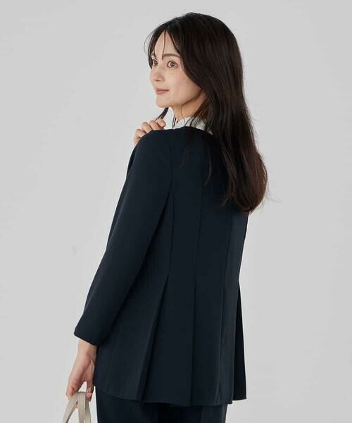 a.v.v / アー・ヴェ・ヴェ シャツ・ブラウス | 2WAYサテン襟付きペプラムブラウス【洗える/速乾/毛玉になりにくい/イージーケア】 | 詳細13