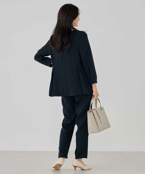 a.v.v / アー・ヴェ・ヴェ シャツ・ブラウス | 2WAYサテン襟付きペプラムブラウス【洗える/速乾/毛玉になりにくい/イージーケア】 | 詳細19