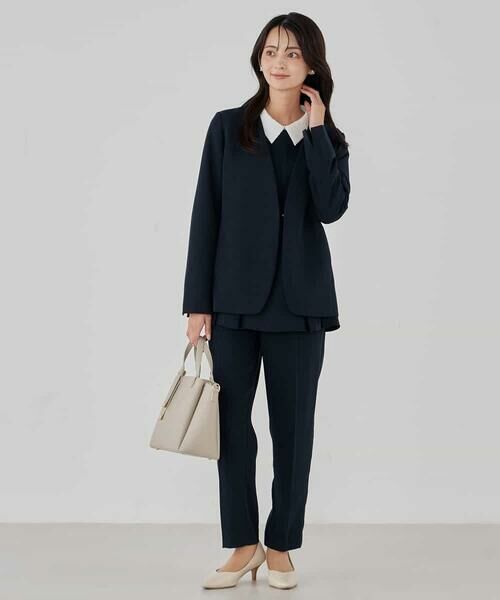 a.v.v / アー・ヴェ・ヴェ シャツ・ブラウス | 2WAYサテン襟付きペプラムブラウス【洗える/速乾/毛玉になりにくい/イージーケア】 | 詳細26