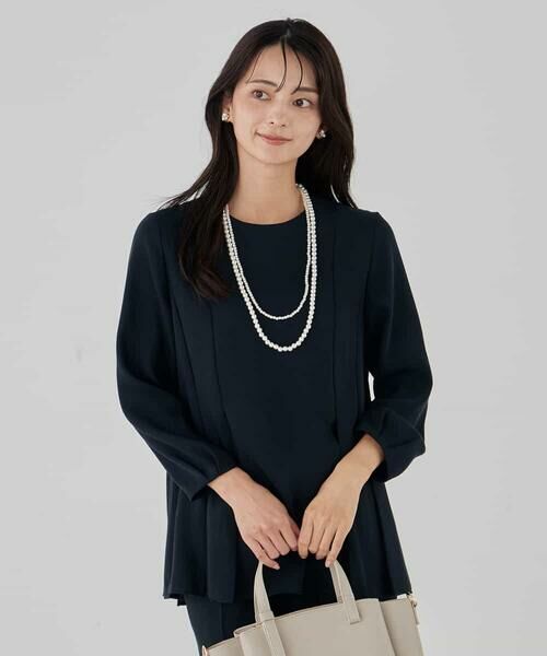a.v.v / アー・ヴェ・ヴェ シャツ・ブラウス | 2WAYサテン襟付きペプラムブラウス【洗える/速乾/毛玉になりにくい/イージーケア】 | 詳細29