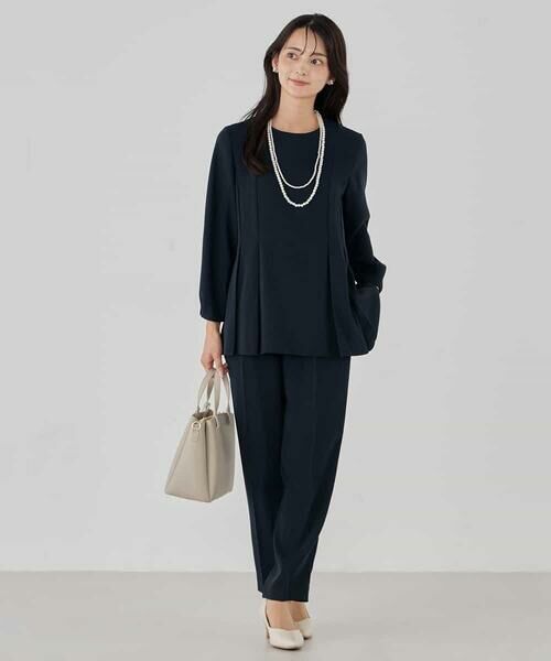 a.v.v / アー・ヴェ・ヴェ シャツ・ブラウス | 2WAYサテン襟付きペプラムブラウス【洗える/速乾/毛玉になりにくい/イージーケア】 | 詳細30