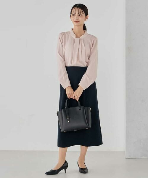 a.v.v / アー・ヴェ・ヴェ ミニ・ひざ丈スカート | サテンナロースカート【洗える/速乾/毛玉になりにくい/イージーケア】 | 詳細5