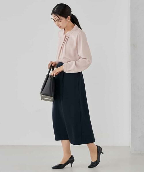 a.v.v / アー・ヴェ・ヴェ ミニ・ひざ丈スカート | サテンナロースカート【洗える/速乾/毛玉になりにくい/イージーケア】 | 詳細6