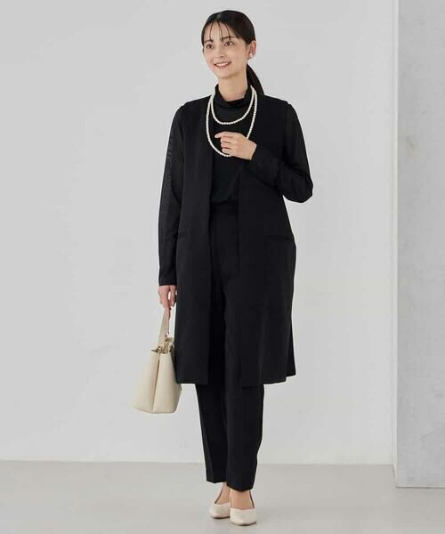 a.v.v / アー・ヴェ・ヴェ セットアップ | サテンサイドスリットジレ【洗える/速乾/毛玉になりにくい/イージーケア】 | 詳細18