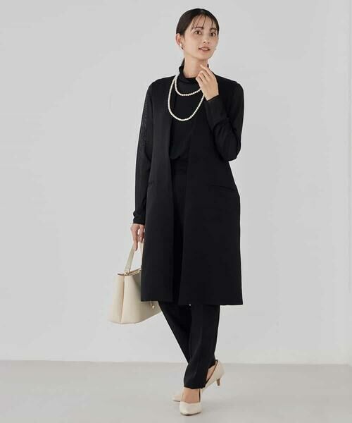 a.v.v / アー・ヴェ・ヴェ セットアップ | サテンサイドスリットジレ【洗える/速乾/毛玉になりにくい/イージーケア】 | 詳細19