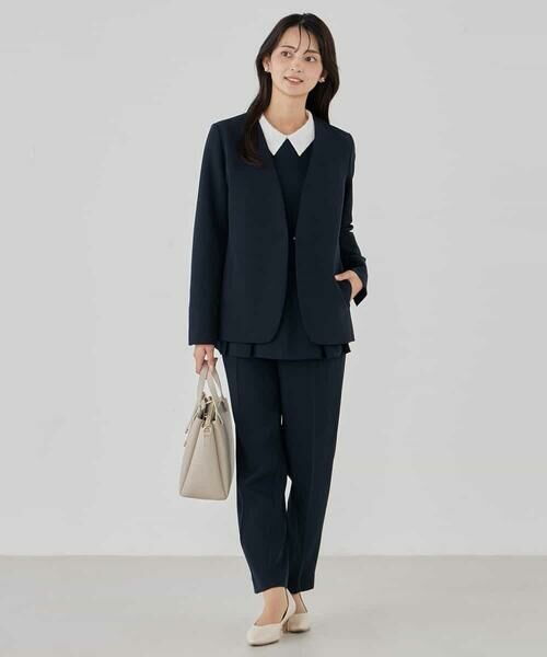 a.v.v / アー・ヴェ・ヴェ チノ・ワークパンツ | サテンテーパードパンツ【洗える/速乾/毛玉になりにくい/イージーケア】 | 詳細13