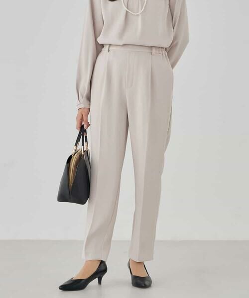 a.v.v / アー・ヴェ・ヴェ チノ・ワークパンツ | サテンテーパードパンツ【洗える/速乾/毛玉になりにくい/イージーケア】 | 詳細25