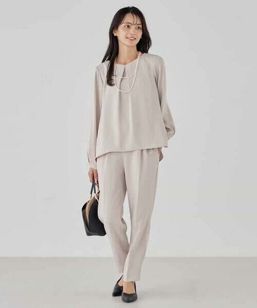 a.v.v / アー・ヴェ・ヴェ チノ・ワークパンツ | サテンテーパードパンツ【洗える/速乾/毛玉になりにくい/イージーケア】 | 詳細28