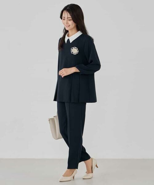 a.v.v / アー・ヴェ・ヴェ チノ・ワークパンツ | サテンテーパードパンツ【洗える/速乾/毛玉になりにくい/イージーケア】 | 詳細5