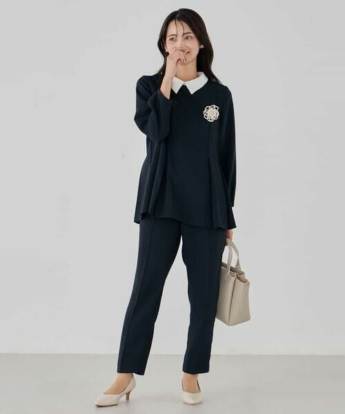 a.v.v / アー・ヴェ・ヴェ チノ・ワークパンツ | サテンテーパードパンツ【洗える/速乾/毛玉になりにくい/イージーケア】 | 詳細7