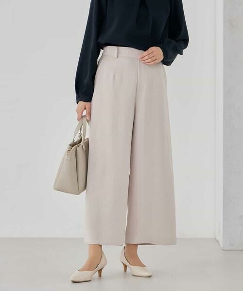 a.v.v / アー・ヴェ・ヴェ その他パンツ | サテンワイドクロップドパンツ【洗える/速乾/毛玉になりにくい/イージーケア】 | 詳細12