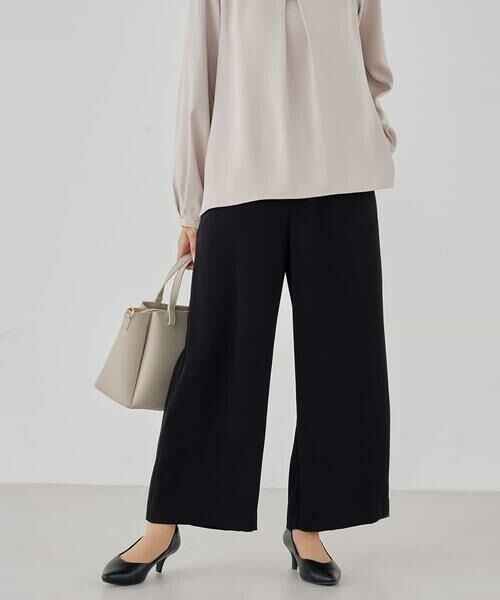 a.v.v / アー・ヴェ・ヴェ その他パンツ | サテンワイドクロップドパンツ【洗える/速乾/毛玉になりにくい/イージーケア】 | 詳細18