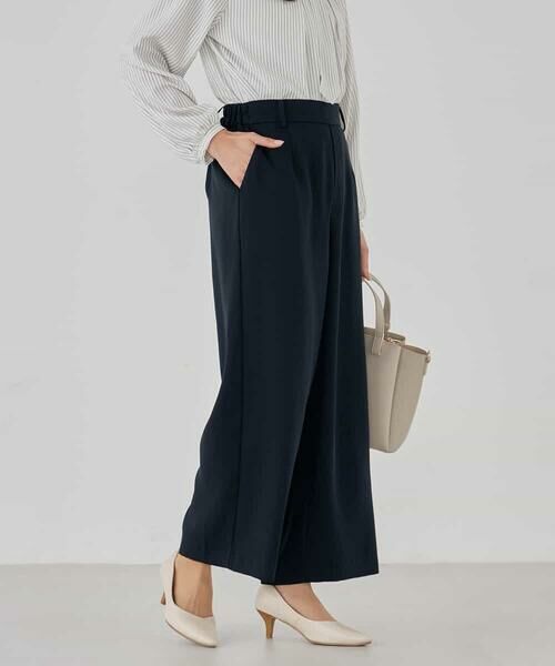 a.v.v / アー・ヴェ・ヴェ その他パンツ | サテンワイドクロップドパンツ【洗える/速乾/毛玉になりにくい/イージーケア】 | 詳細3