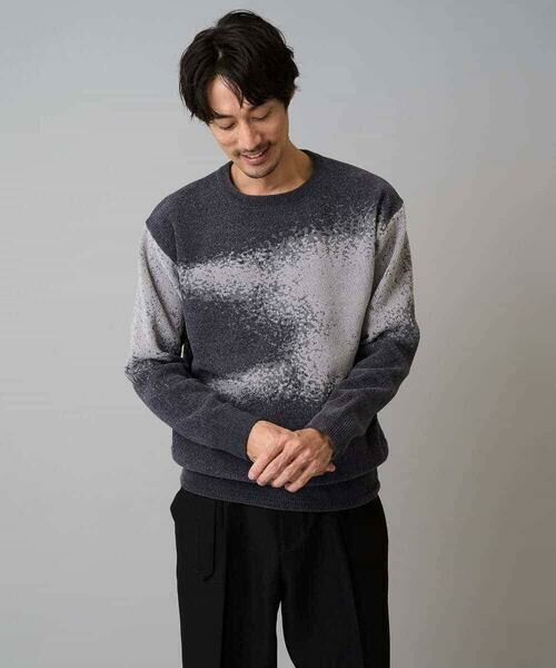 a.v.v / アー・ヴェ・ヴェ ニット・セーター | 【洗濯機で洗える】モールジャカードボカシ柄ニット | 詳細10