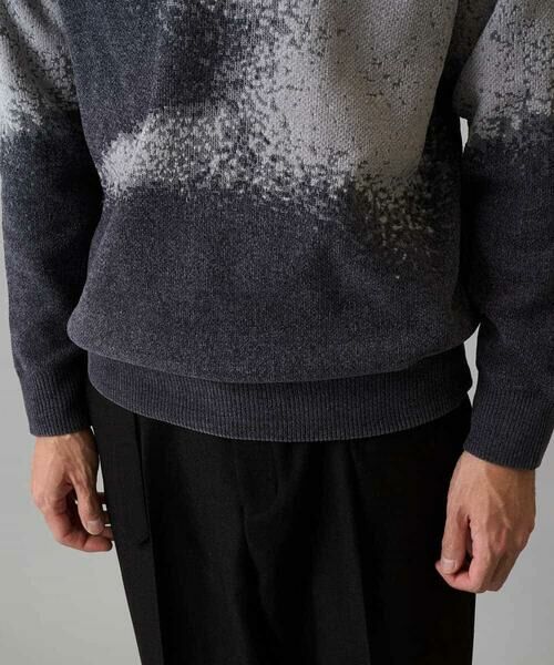 a.v.v / アー・ヴェ・ヴェ ニット・セーター | 【洗濯機で洗える】モールジャカードボカシ柄ニット | 詳細15