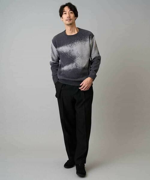 a.v.v / アー・ヴェ・ヴェ ニット・セーター | 【洗濯機で洗える】モールジャカードボカシ柄ニット | 詳細5