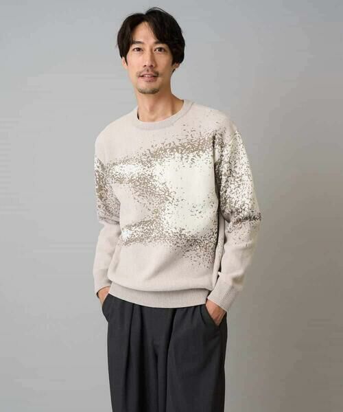 a.v.v / アー・ヴェ・ヴェ ニット・セーター | 【洗濯機で洗える】モールジャカードボカシ柄ニット | 詳細8