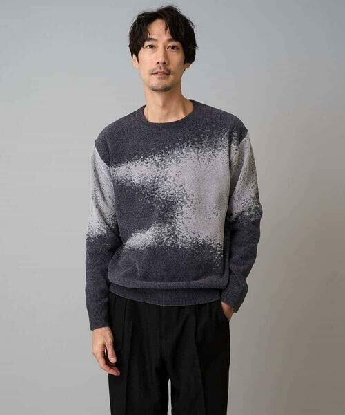 a.v.v / アー・ヴェ・ヴェ ニット・セーター | 【洗濯機で洗える】モールジャカードボカシ柄ニット | 詳細9