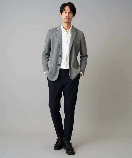a.v.v / アー・ヴェ・ヴェ テーラードジャケット | 【イージーケア/ストレッチ】ダブルフェイスジャージースマートジャケット【洗濯機で洗える】〈ON/OFF SERIES〉 | 詳細1