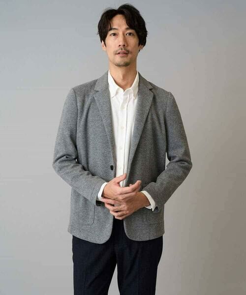 a.v.v / アー・ヴェ・ヴェ テーラードジャケット | 【イージーケア/ストレッチ】ダブルフェイスジャージースマートジャケット【洗濯機で洗える】〈ON/OFF SERIES〉 | 詳細12