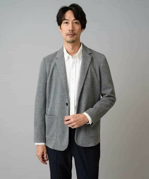 a.v.v / アー・ヴェ・ヴェ テーラードジャケット | 【イージーケア/ストレッチ】ダブルフェイスジャージースマートジャケット【洗濯機で洗える】〈ON/OFF SERIES〉 | 詳細13