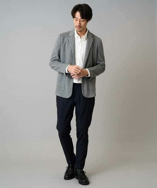 a.v.v / アー・ヴェ・ヴェ テーラードジャケット | 【イージーケア/ストレッチ】ダブルフェイスジャージースマートジャケット【洗濯機で洗える】〈ON/OFF SERIES〉 | 詳細3