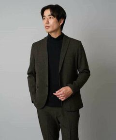 a.v.v / アー・ヴェ・ヴェ セットアップ | 【イージーケア/毛玉になりにくい】メランジシャンブレースマートジャケット【洗濯機で洗える/ストレッチ】<ON/OFF SERIES>