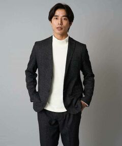 a.v.v / アー・ヴェ・ヴェ セットアップ | 【イージーケア/毛玉になりにくい】メランジシャンブレースマートジャケット【洗濯機で洗える/ストレッチ】<ON/OFF SERIES>