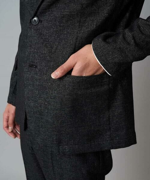 a.v.v / アー・ヴェ・ヴェ セットアップ | 【イージーケア/毛玉になりにくい】メランジシャンブレースマートジャケット【洗濯機で洗える/ストレッチ】<ON/OFF SERIES> | 詳細12