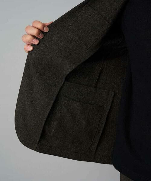 a.v.v / アー・ヴェ・ヴェ セットアップ | 【イージーケア/毛玉になりにくい】メランジシャンブレースマートジャケット【洗濯機で洗える/ストレッチ】<ON/OFF SERIES> | 詳細16