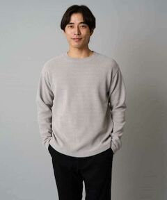 a.v.v / アー・ヴェ・ヴェ スウェット | 【洗濯機で洗える】モール幾何ジャカードクルーネックプルオーバー