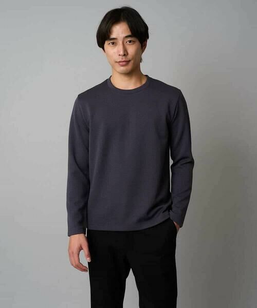 a.v.v / アー・ヴェ・ヴェ カットソー | 【イージーケア/毛玉になりにくい】バスケットジャカードクルーネックスマートTシャツ【洗濯機で洗える】<ON/OFF SERIES> | 詳細11