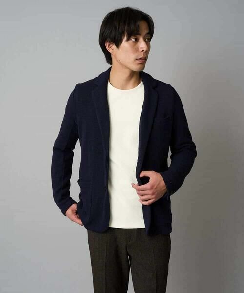 a.v.v / アー・ヴェ・ヴェ カットソー | 【イージーケア/毛玉になりにくい】バスケットジャカードクルーネックスマートTシャツ【洗濯機で洗える】<ON/OFF SERIES> | 詳細9