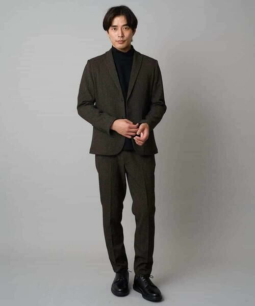 a.v.v / アー・ヴェ・ヴェ チノ・ワークパンツ | 【イージーケア/毛玉になりにくい】メランジシャンブレースマートスラックス【洗濯機で洗える/ストレッチ】〈ON/OFF SERIES〉 | 詳細1