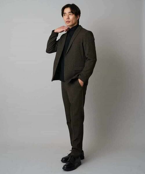 a.v.v / アー・ヴェ・ヴェ チノ・ワークパンツ | 【イージーケア/毛玉になりにくい】メランジシャンブレースマートスラックス【洗濯機で洗える/ストレッチ】〈ON/OFF SERIES〉 | 詳細2