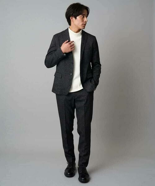 a.v.v / アー・ヴェ・ヴェ チノ・ワークパンツ | 【イージーケア/毛玉になりにくい】メランジシャンブレースマートスラックス【洗濯機で洗える/ストレッチ】〈ON/OFF SERIES〉 | 詳細6