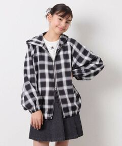 a.v.v / アー・ヴェ・ヴェ シャツ・ブラウス | [130-160]フーディーチェックシャツブルゾン