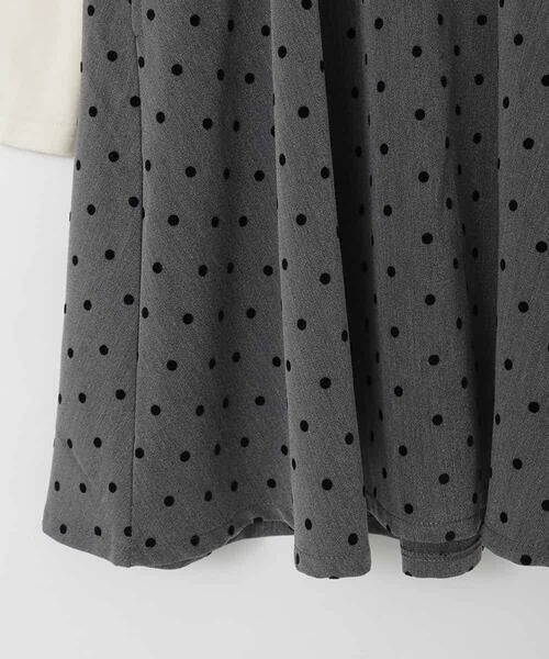 a.v.v / アー・ヴェ・ヴェ ロング・マキシ丈ワンピース | [120-160]フロッキードットプリントドッキングワンピース | 詳細10