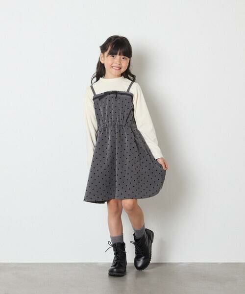 a.v.v / アー・ヴェ・ヴェ ロング・マキシ丈ワンピース | [120-160]フロッキードットプリントドッキングワンピース | 詳細11