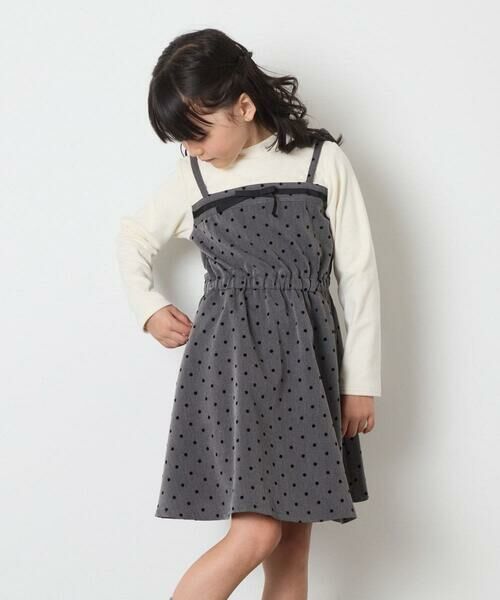 a.v.v / アー・ヴェ・ヴェ ロング・マキシ丈ワンピース | [120-160]フロッキードットプリントドッキングワンピース | 詳細2