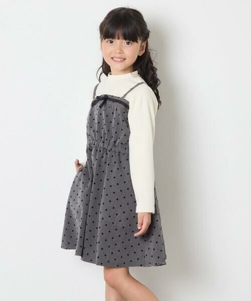 a.v.v / アー・ヴェ・ヴェ ロング・マキシ丈ワンピース | [120-160]フロッキードットプリントドッキングワンピース | 詳細5