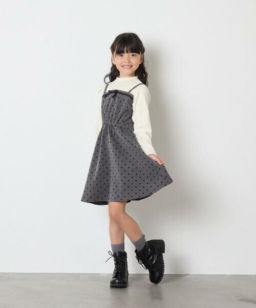 a.v.v / アー・ヴェ・ヴェ ロング・マキシ丈ワンピース | [120-160]フロッキードットプリントドッキングワンピース | 詳細9