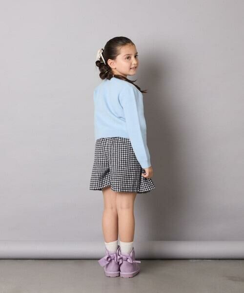 a.v.v / アー・ヴェ・ヴェ ニット・セーター | [120-160]【肌触りの良いもっちり素材/フェザーヤーンリボン/クロップド丈】リボンジャガードニット | 詳細10