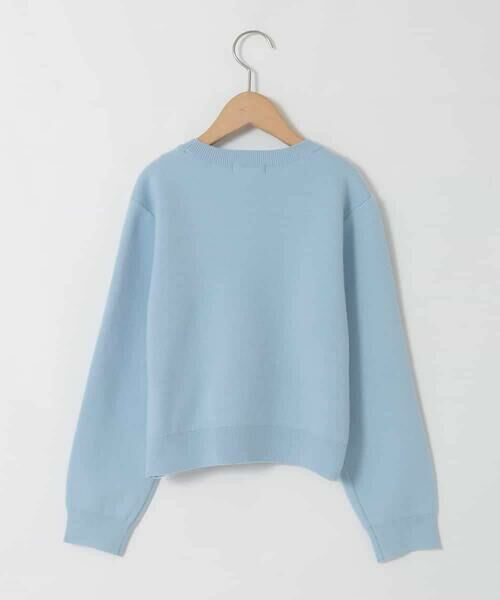 a.v.v / アー・ヴェ・ヴェ ニット・セーター | [120-160]【肌触りの良いもっちり素材/フェザーヤーンリボン/クロップド丈】リボンジャガードニット | 詳細30