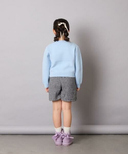 a.v.v / アー・ヴェ・ヴェ ニット・セーター | [120-160]【肌触りの良いもっちり素材/フェザーヤーンリボン/クロップド丈】リボンジャガードニット | 詳細9