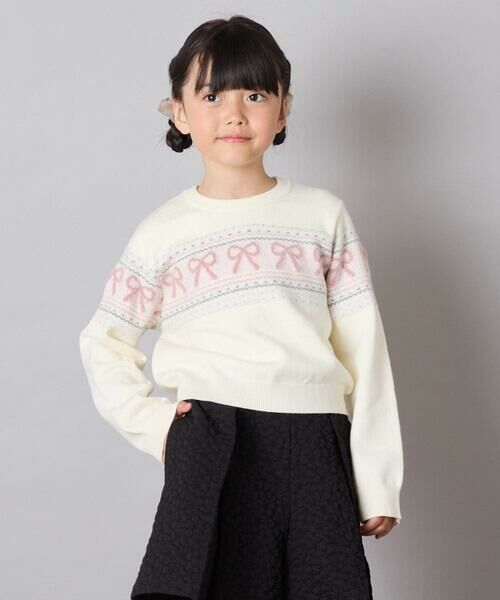 a.v.v / アー・ヴェ・ヴェ ニット・セーター | [120-160]【おうちで洗える】ふわもちノルディックニット | 詳細1