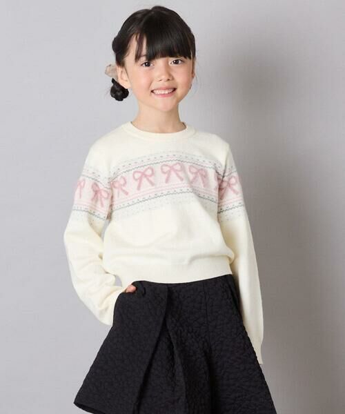 a.v.v / アー・ヴェ・ヴェ ニット・セーター | [120-160]【おうちで洗える】ふわもちノルディックニット | 詳細3