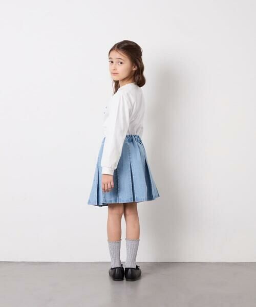 a.v.v / アー・ヴェ・ヴェ ミニ・ひざ丈スカート | [120-160]ビジューデニムプリーツスカート | 詳細9