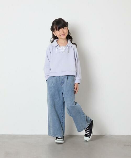 a.v.v / アー・ヴェ・ヴェ カットソー | [120-160]衿付きレースアップトレーナー | 詳細13